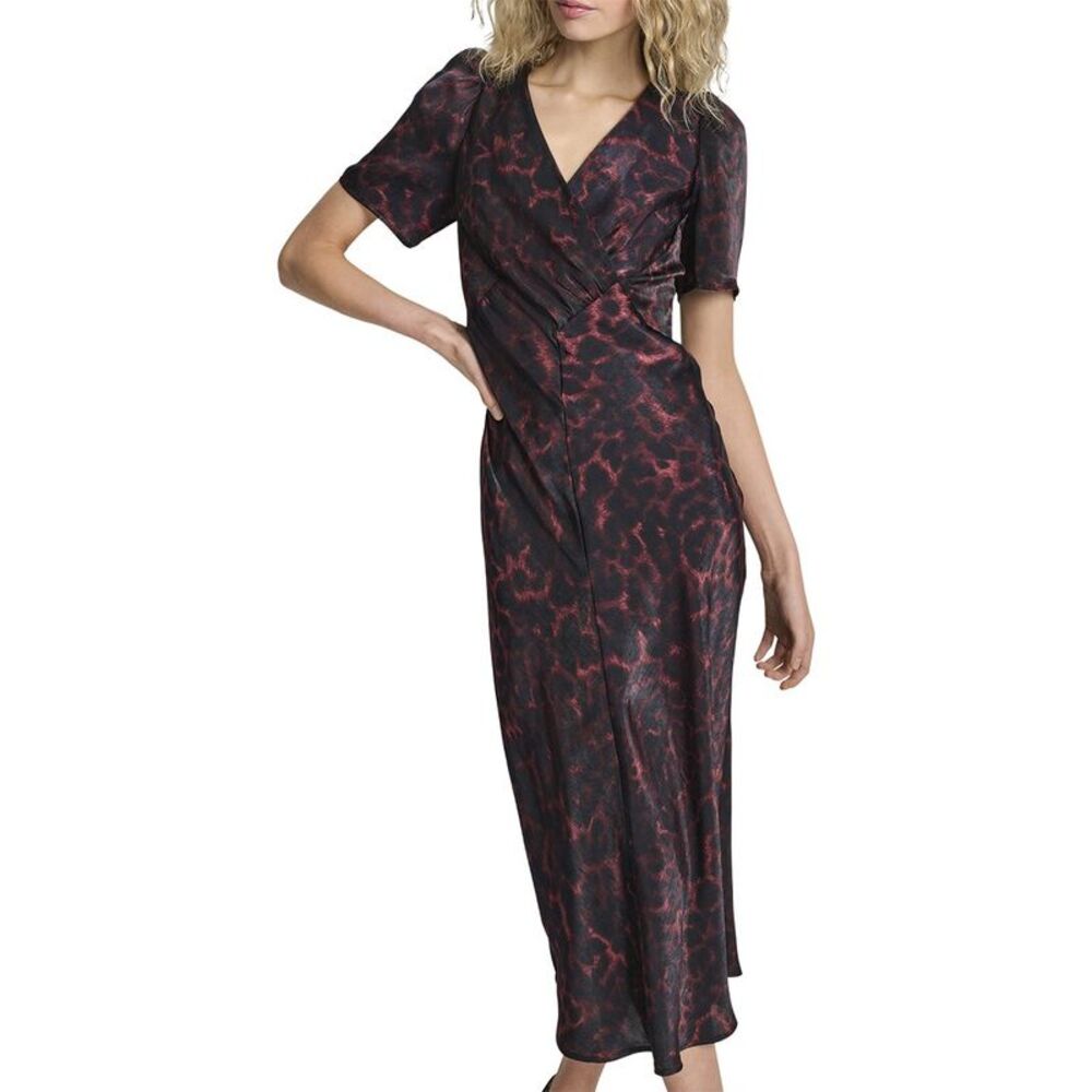Dkny Womens  Cheetah Midi Dress